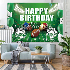Lofaris Super Football Bowl Game Day Happy Birthday Backdrop