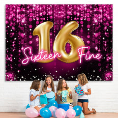 Lofaris Sweet 16 Fine Pink Glitter Bokeh Backdrop for Birthday