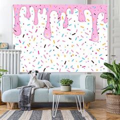 Lofaris Sweet Candy Donut Backdrop for Girl’S Birthday Party