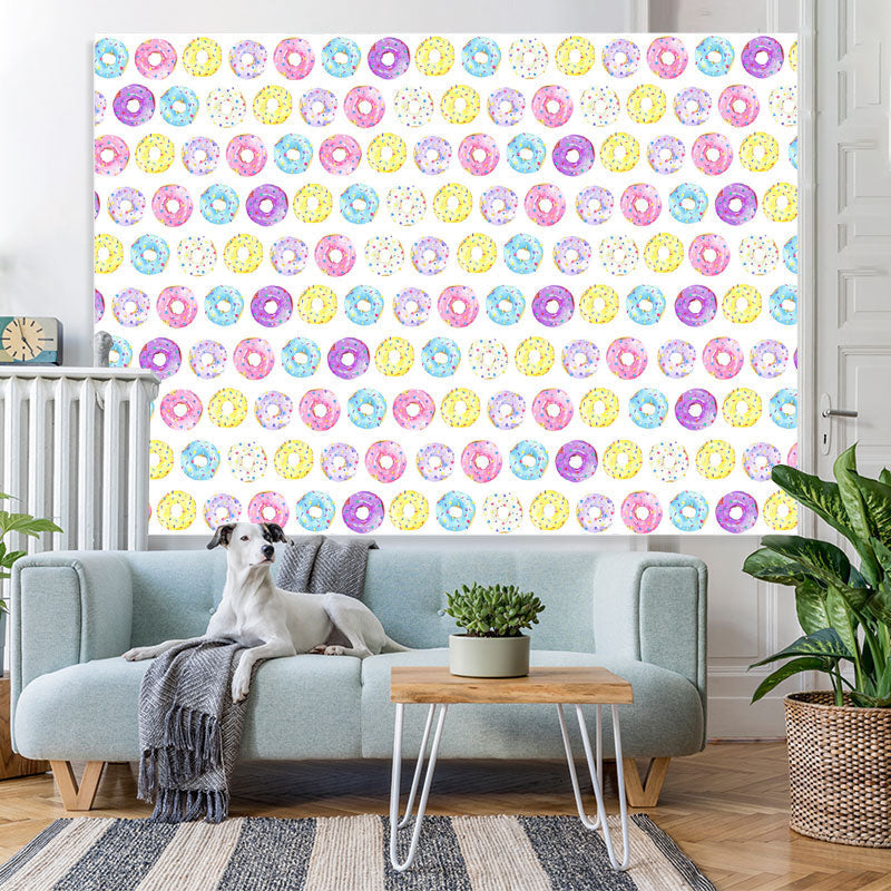Lofaris Sweet Regular Order Donut Theme Happy Birthday Backdrop
