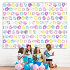 Lofaris Sweet Regular Order Donut Theme Happy Birthday Backdrop