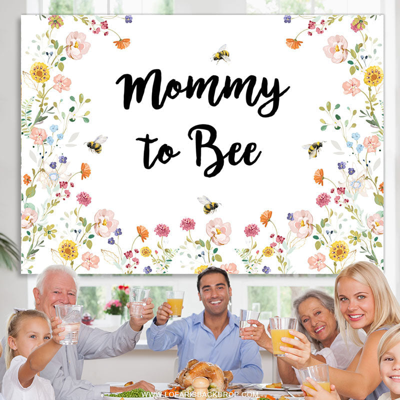 Lofaris Sweet Spring Mommy To Bee Baby Shower Backdrop
