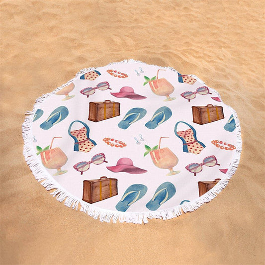 Lofaris Swimsuit Luggage Summer Travel Round Beach Towel