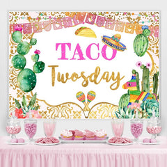 Lofaris Taco Twosday Mexican Fiesta Birthday Party Backdrop