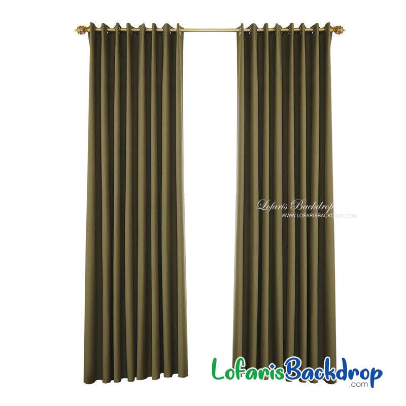 Lofaris Coffee Pergola Waterproof Grommet Top Outdoor Curtains for Front Porch