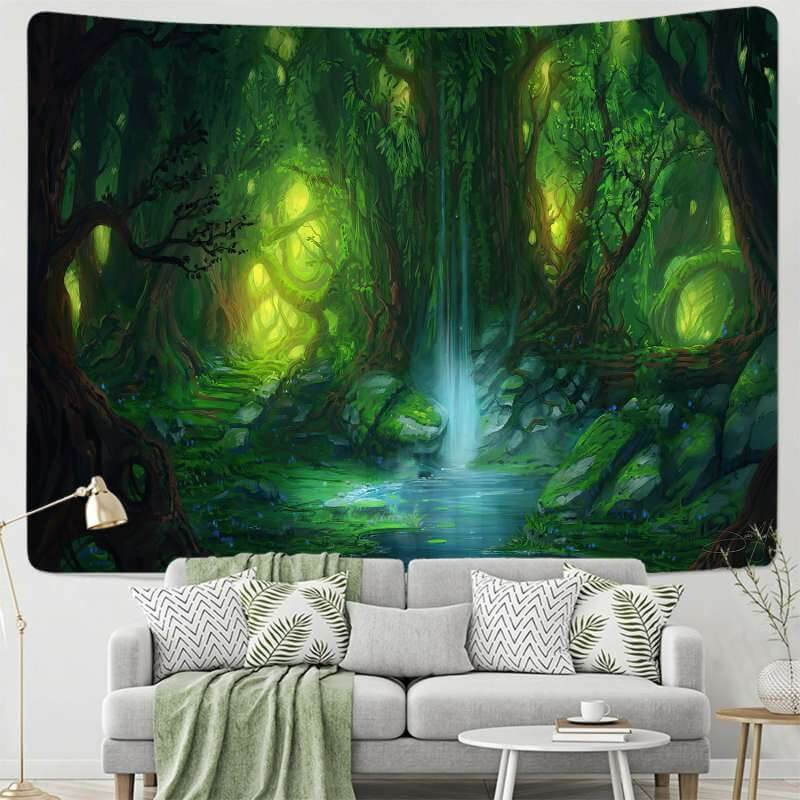 Lofaris The Wizard Of Oz Forest Lake Trippy Wall Tapestry