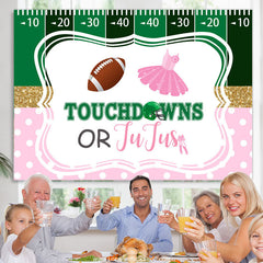 Lofaris Touchdowns Or Tutus Gender Reveal Baby Shower Backdrop