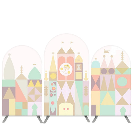 Lofaris Toy Bricks Castle Baby Shower Arch Backdrop Kit