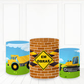 Lofaris Tractor Truck Cartoon Pillar Wrap Emdbras Cylinder Cover