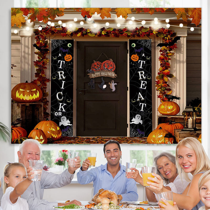 Lofaris Trick Or Treat Happy Halloween Theme Baby Shower Backdrop