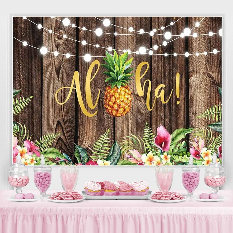 Lofaris Tropical Hawaiian Luau summer Backdrop for Party Decor