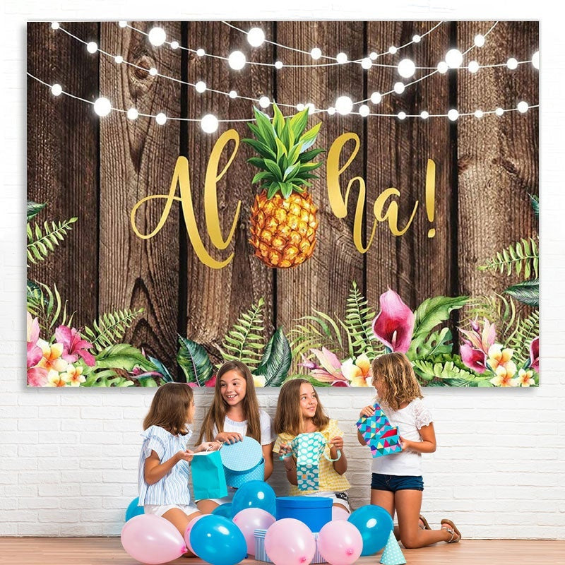 Lofaris Tropical Hawaiian Luau summer Backdrop for Party Decor