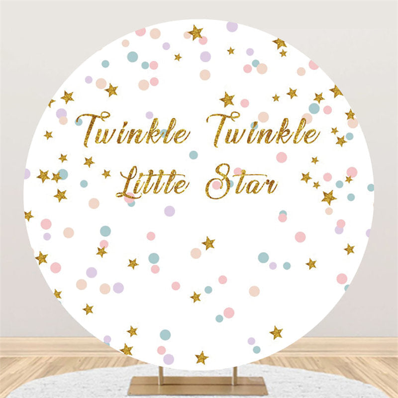 Lofaris Twinkle Litter Star Birthday Circle Backdrop