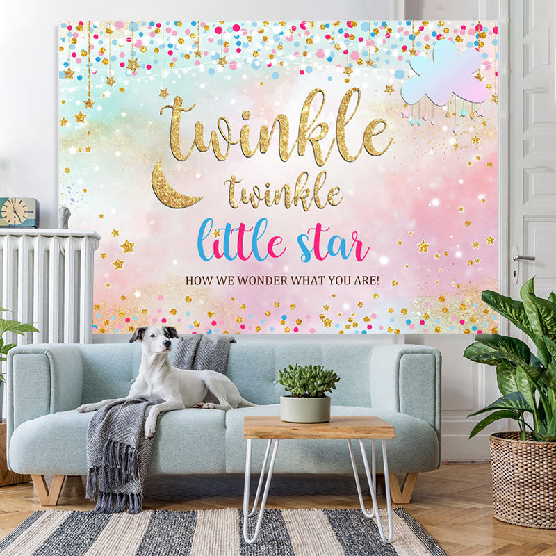 Lofaris Twinkle Little Star Bokeh Baby Shower Backrop