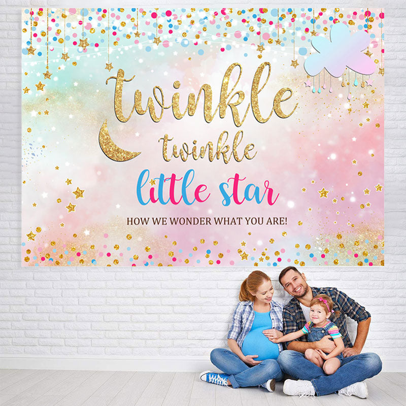Lofaris Twinkle Little Star Bokeh Baby Shower Backrop