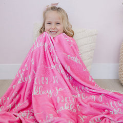Lofaris Two Fonts Design Customized Name Blanket Kids Gift