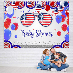 Lofaris Usa Flag Independence Day Baby Shower Party Backdrop