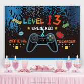 Lofaris Video Game Themed 13th Birthday Backdrop For Boy