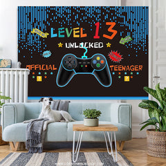 Lofaris Video Game Themed 13th Birthday Backdrop For Boy