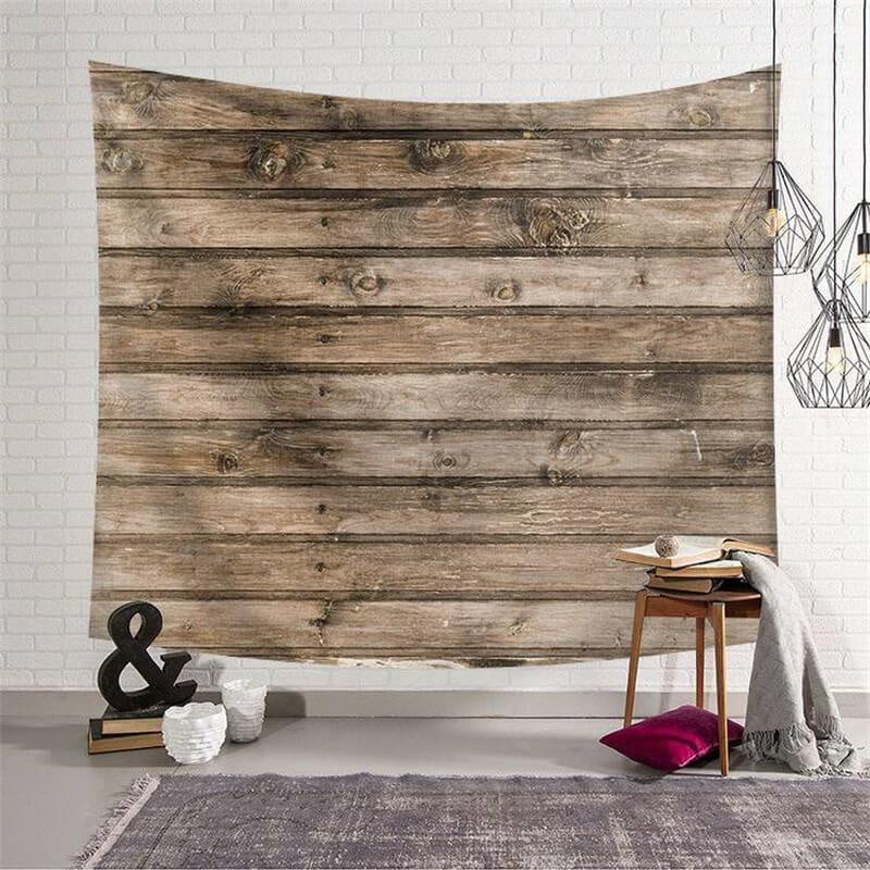 Lofaris Vintage Brown Log Wall Art Architecture Tapestry