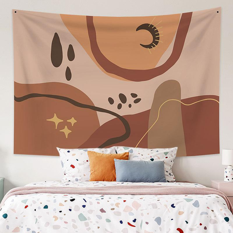 Lofaris Water Drops Moon Abstract Pattern Family Wall Tapestry