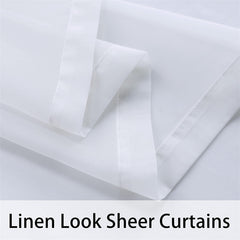 Lofaris Waterproof Sheer White Outdoor Curtains with Top Grommet