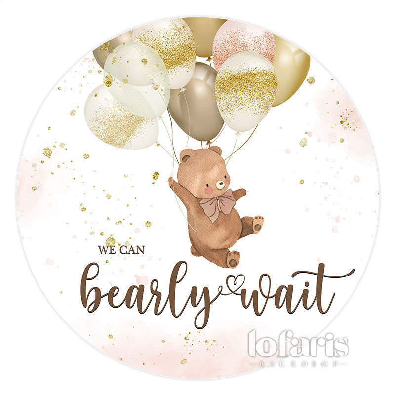 Lofaris We Can Bearly Wait Balloon Circle Baby Shower Backdrop