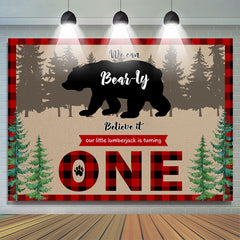 Lofaris We Can Brarly Believe It 1St Birthday Backdrop for Boy