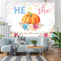 Lofaris What Will Our Little Pumpkin Be Baby Shower Backdrop