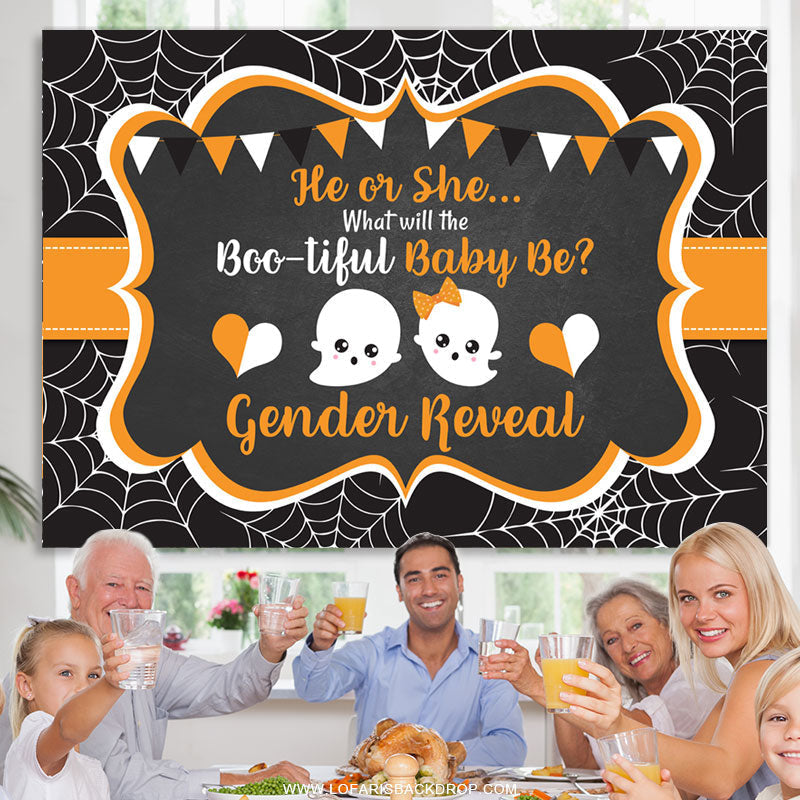 Lofaris What Will The Bootiful Baby Be Gender Reveal Backdrop