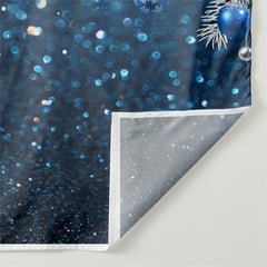 Lofaris White And Blue Glitter Balls Merry Christmas Backdrop
