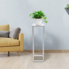 Lofaris White Cuboid Metal Floral Stand For Wedding Decor