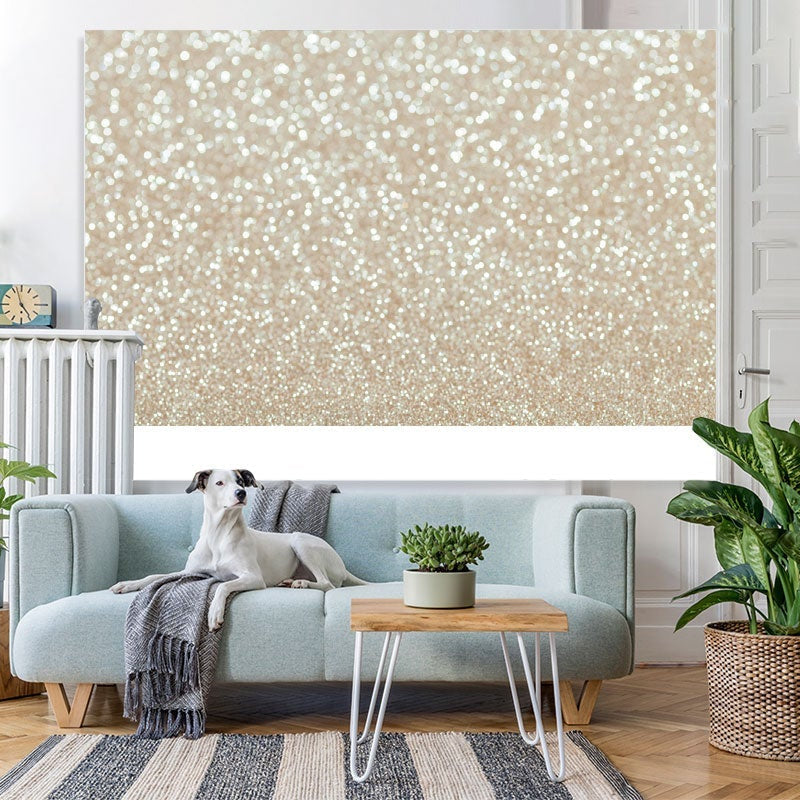 Lofaris White Gold Abstract Bokeh Backdrop Party Decorations
