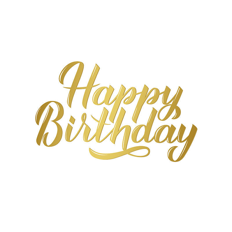 Lofaris White Gold Simple Birthday Round Party Backdrops