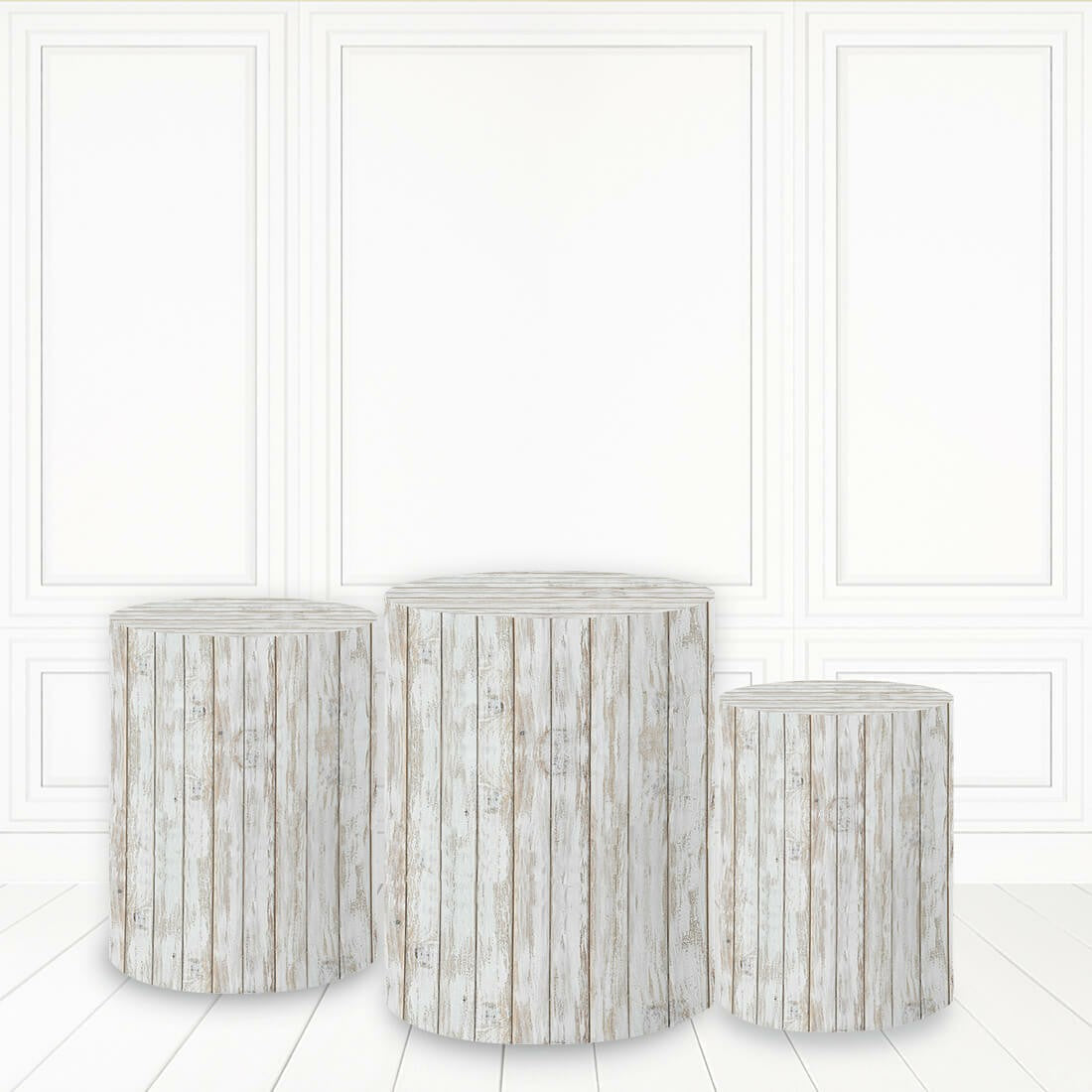 Lofaris White Grey Old Retro Style Cake Table Cover Party Pillar