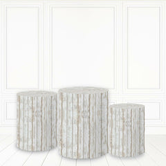Lofaris White Grey Old Retro Style Cake Table Cover Party Pillar