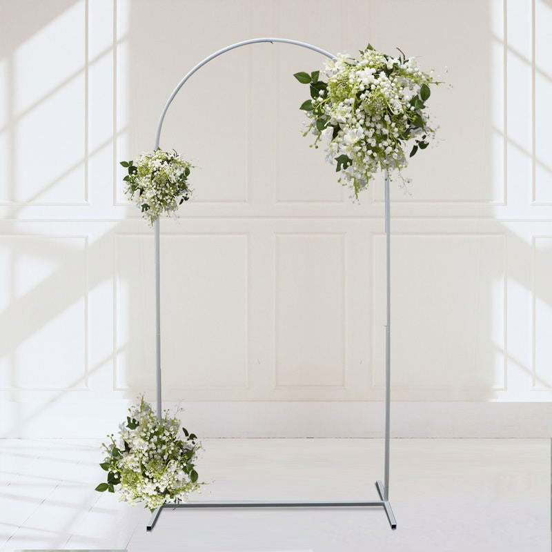 Lofaris Round Top Frame Metal Wedding Arch Backdrop Stand