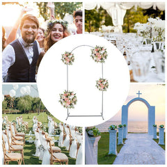 Lofaris Round Top Frame Metal Wedding Arch Backdrop Stand