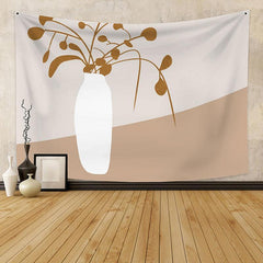 Lofaris White Vase Floral Still Life Art Decor Wall Tapestry