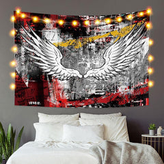 Lofaris Wing Black And White Novelty Abstract Custom Tapestry