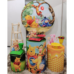 Lofaris Winnie The Pooh Cartoon Themed Circle Backdrop Kit