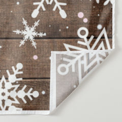 Lofaris Winter Onederland Snowflake Wood Girl Birthday Backdrop