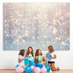 Lofaris Winter Snowflake Glitter Light Bokeh Backdrop For Party