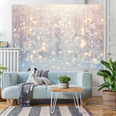 Lofaris Winter Snowflake Glitter Light Bokeh Backdrop For Party