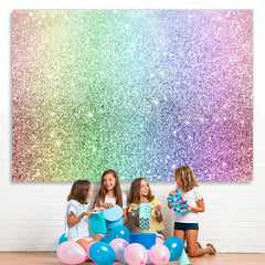 Lofaris Wonderful Rainbow Glitter Bokeh Backdrop for Party