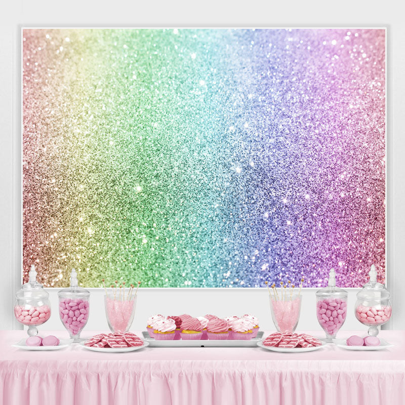 Lofaris Wonderful Rainbow Glitter Bokeh Backdrop for Party