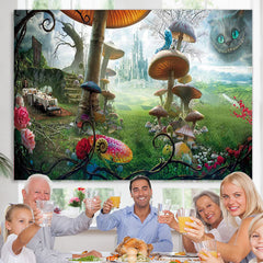 Lofaris Wonderland Cat Fairy Tale Castle Birthday Party Backdrop