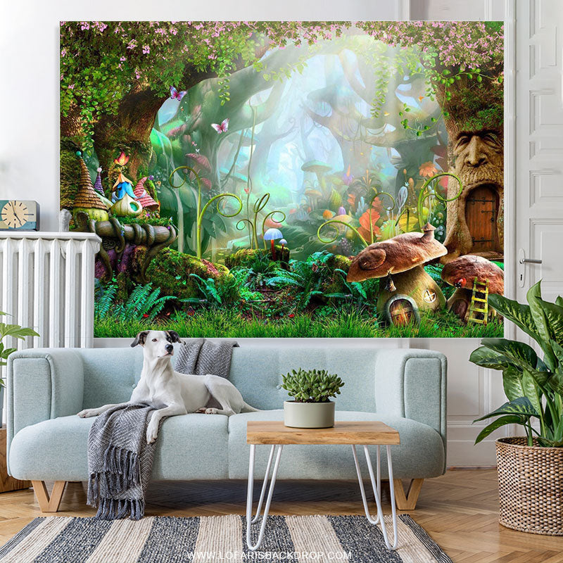 Lofaris Wonderland Forest Fairy Tale Girl Birthday Backdrop