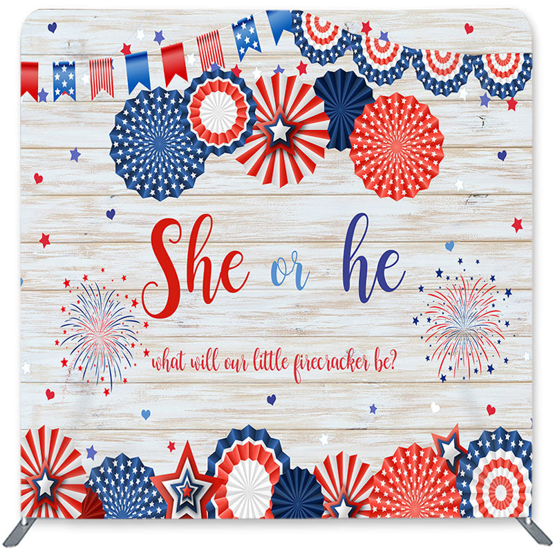 Lofaris Wood And Umbrella Double-Sided Backdrop for Baby Shower