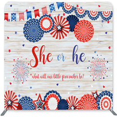 Lofaris Wood And Umbrella Double-Sided Backdrop for Baby Shower